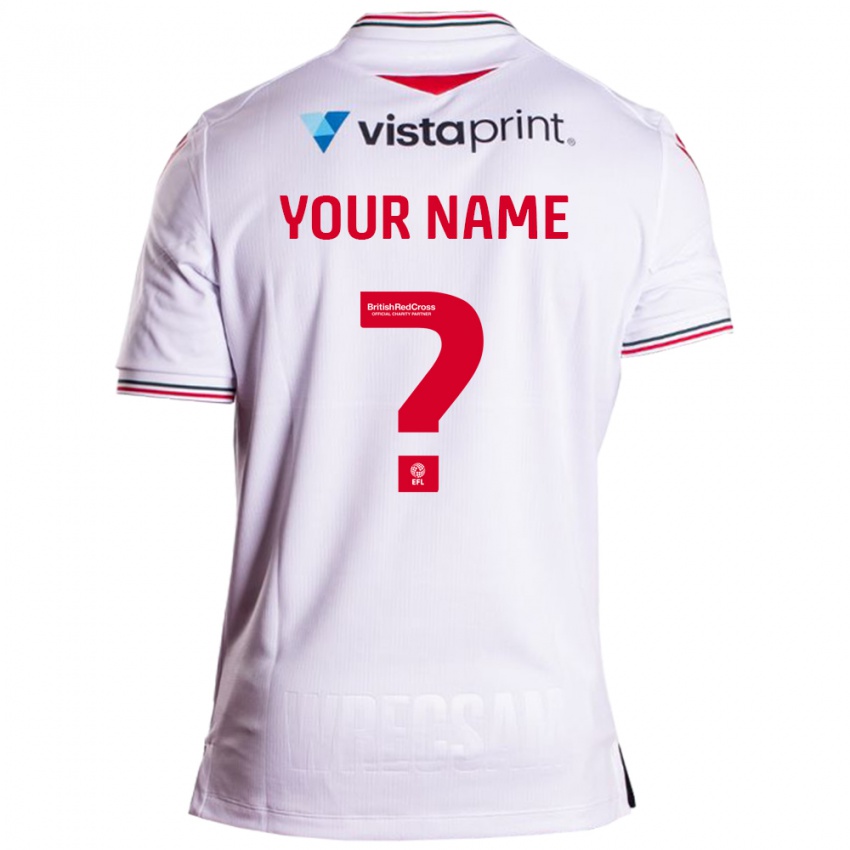 Børn Dit Navn #0 Hvid Udebane Spillertrøjer 2023/24 Trøje T-Shirt