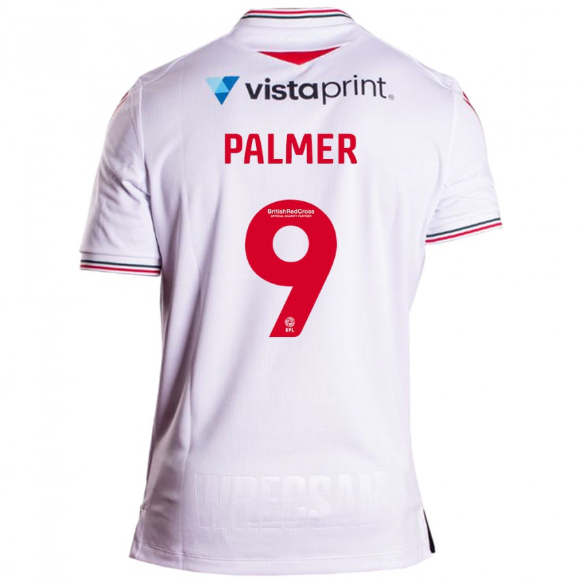 Børn Ollie Palmer #9 Hvid Udebane Spillertrøjer 2023/24 Trøje T-Shirt