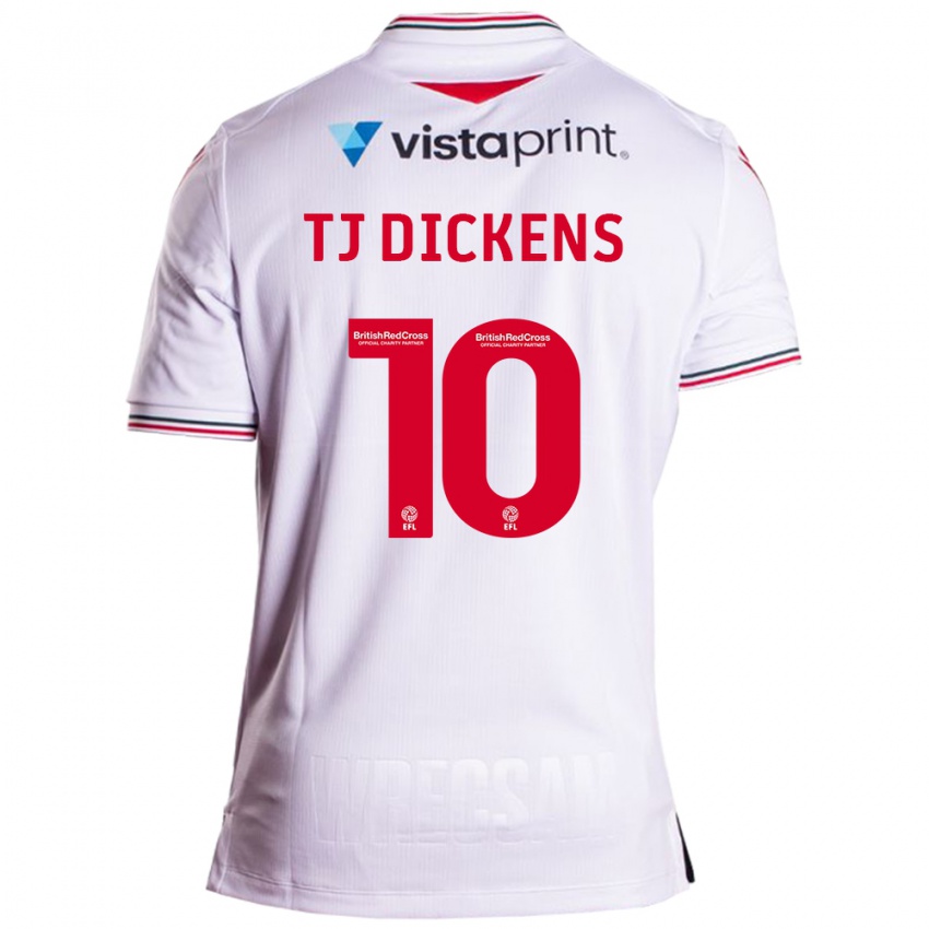 Børn Tonicha Tj Dickens #10 Hvid Udebane Spillertrøjer 2023/24 Trøje T-Shirt