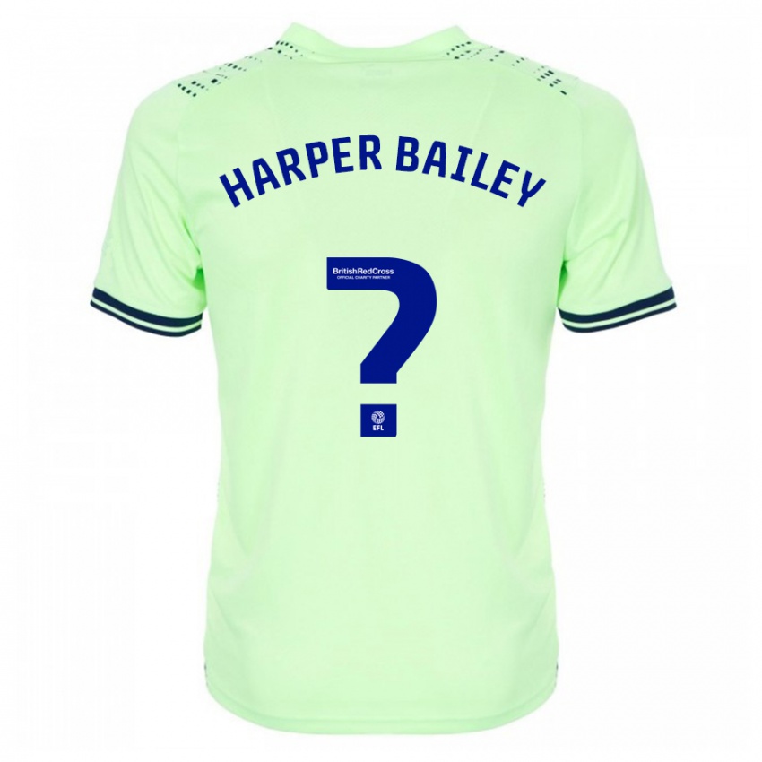 Børn Aaron Harper-Bailey #0 Flåde Udebane Spillertrøjer 2023/24 Trøje T-Shirt