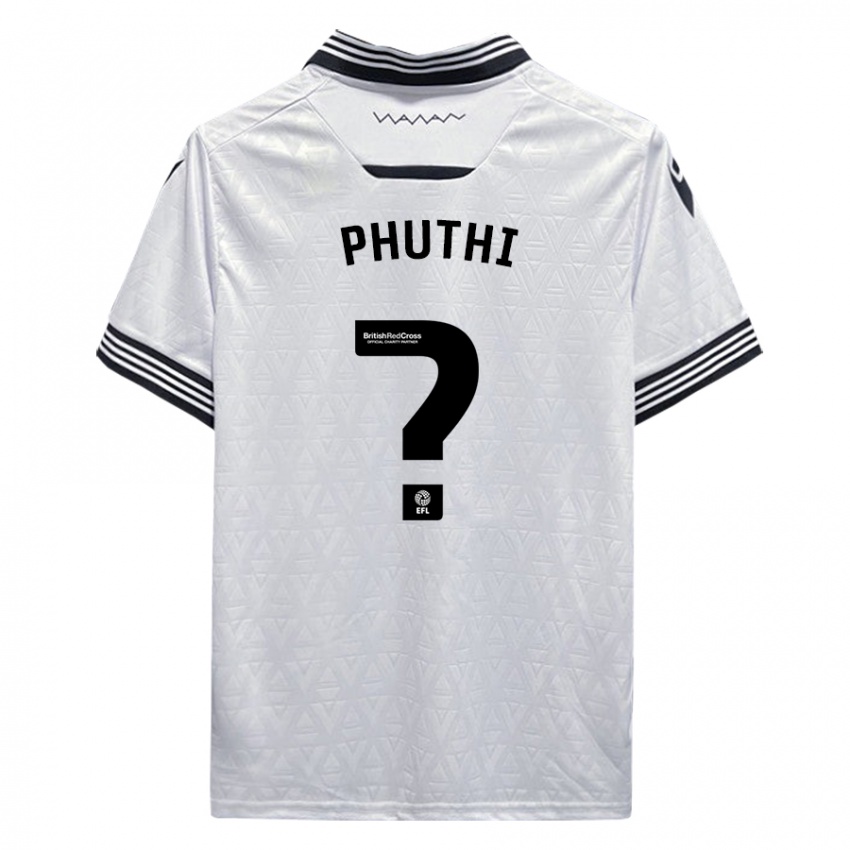 Børn Joey Phuthi #0 Hvid Udebane Spillertrøjer 2023/24 Trøje T-Shirt