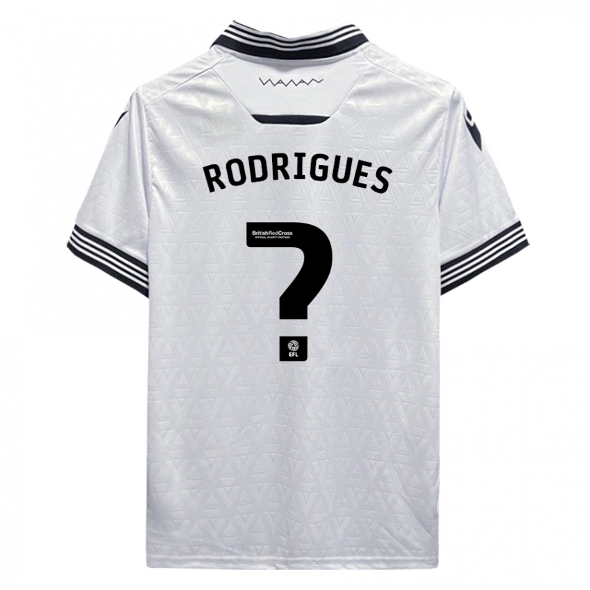 Børn Carlos Rodrigues #0 Hvid Udebane Spillertrøjer 2023/24 Trøje T-Shirt