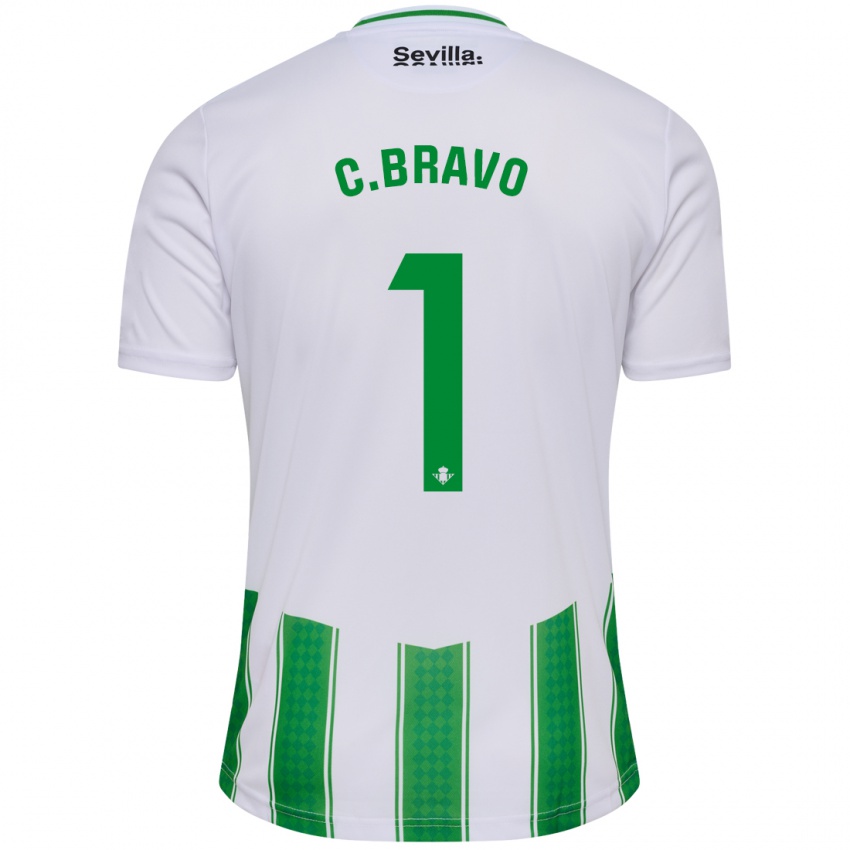 Mænd Claudio Bravo #1 Hvid Hjemmebane Spillertrøjer 2023/24 Trøje T-Shirt