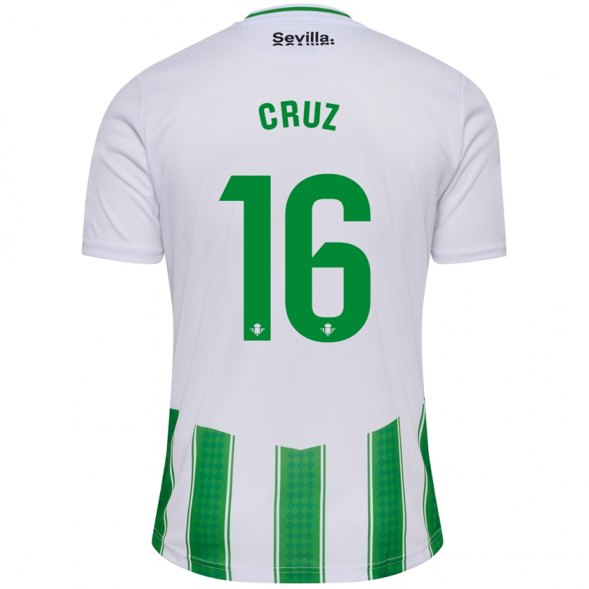 Mænd Juan Cruz #16 Hvid Hjemmebane Spillertrøjer 2023/24 Trøje T-Shirt