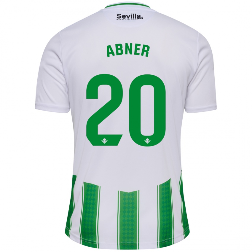 Mænd Abner #20 Hvid Hjemmebane Spillertrøjer 2023/24 Trøje T-Shirt