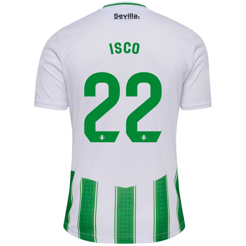 Mænd Isco #22 Hvid Hjemmebane Spillertrøjer 2023/24 Trøje T-Shirt