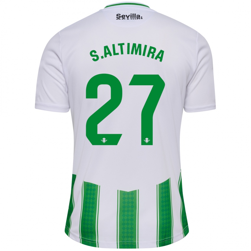Mænd Sergi Altimira #27 Hvid Hjemmebane Spillertrøjer 2023/24 Trøje T-Shirt