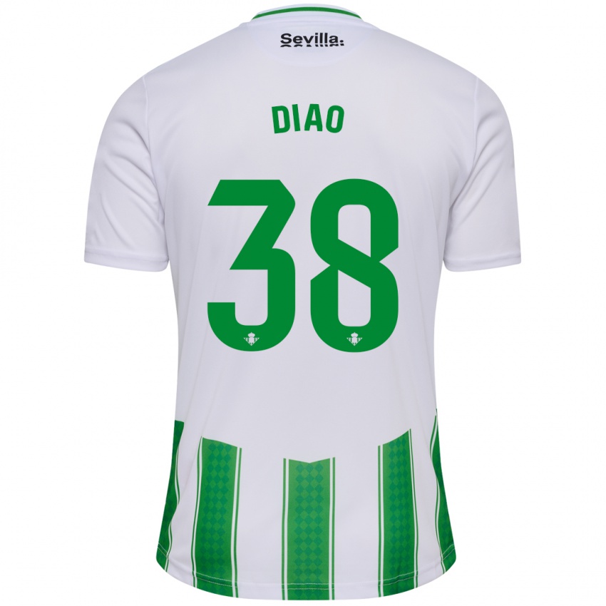 Mænd Assane Diao #38 Hvid Hjemmebane Spillertrøjer 2023/24 Trøje T-Shirt