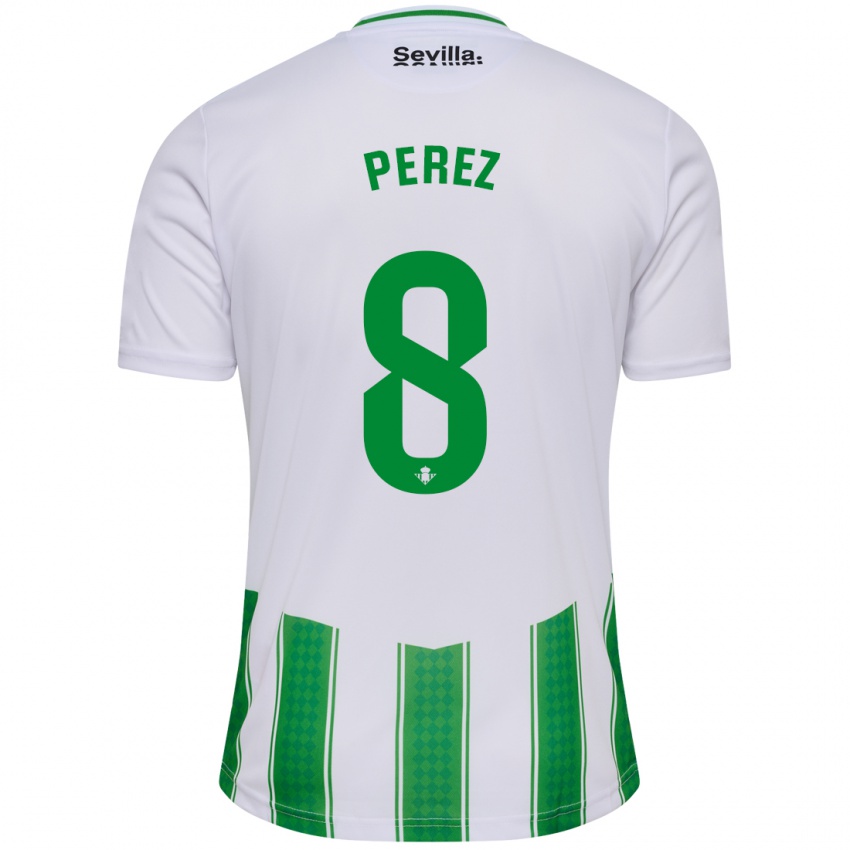 Mænd Dani Pérez #8 Hvid Hjemmebane Spillertrøjer 2023/24 Trøje T-Shirt