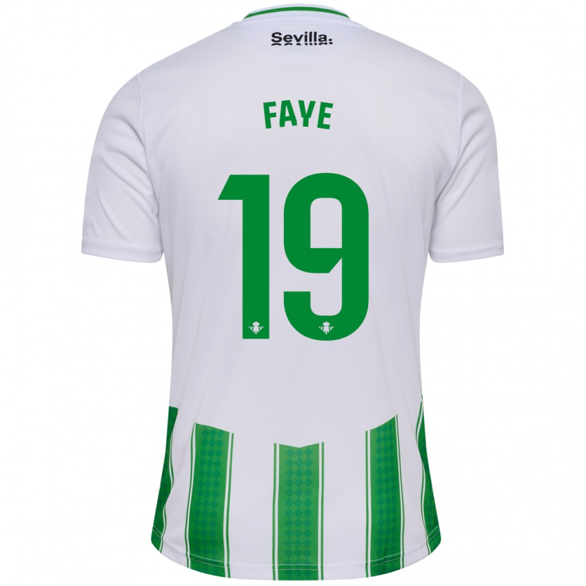 Mænd Souleymane Faye #19 Hvid Hjemmebane Spillertrøjer 2023/24 Trøje T-Shirt