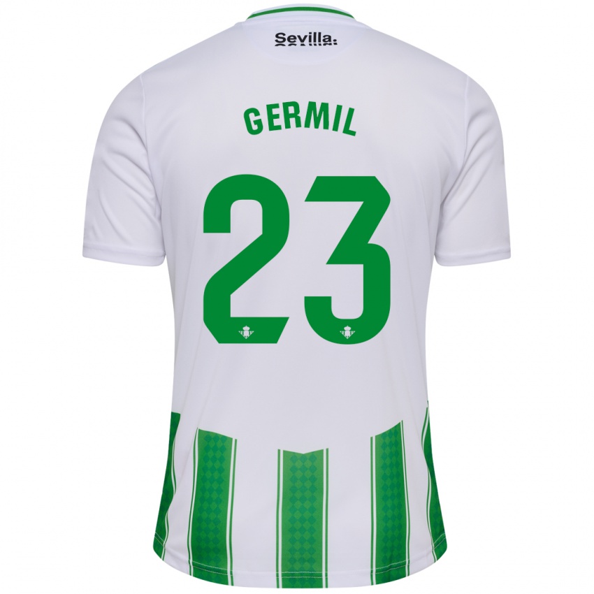 Mænd Darío Germil #23 Hvid Hjemmebane Spillertrøjer 2023/24 Trøje T-Shirt