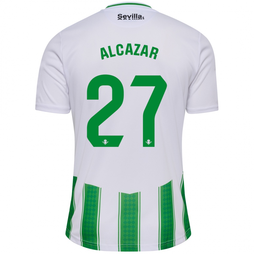 Mænd Lucas Alcázar #27 Hvid Hjemmebane Spillertrøjer 2023/24 Trøje T-Shirt