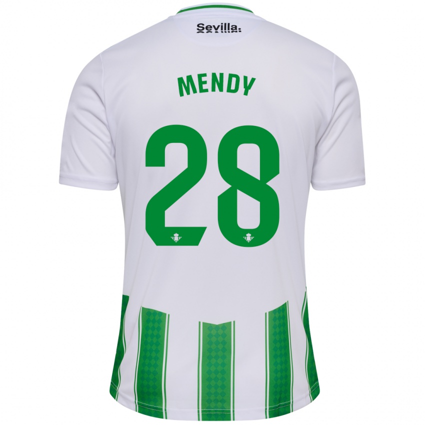 Mænd Nobel Mendy #28 Hvid Hjemmebane Spillertrøjer 2023/24 Trøje T-Shirt