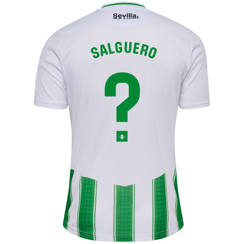 Mænd Antonio Salguero #0 Hvid Hjemmebane Spillertrøjer 2023/24 Trøje T-Shirt