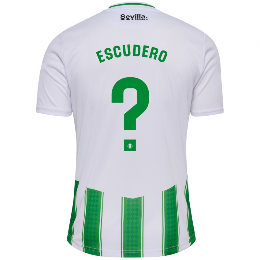 Mænd Ale Escudero #0 Hvid Hjemmebane Spillertrøjer 2023/24 Trøje T-Shirt
