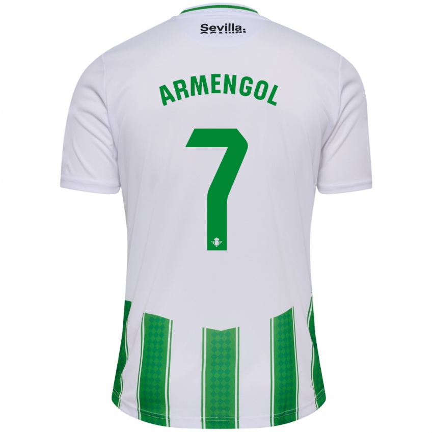 Mænd Carla Armengol Joaniquet #7 Hvid Hjemmebane Spillertrøjer 2023/24 Trøje T-Shirt