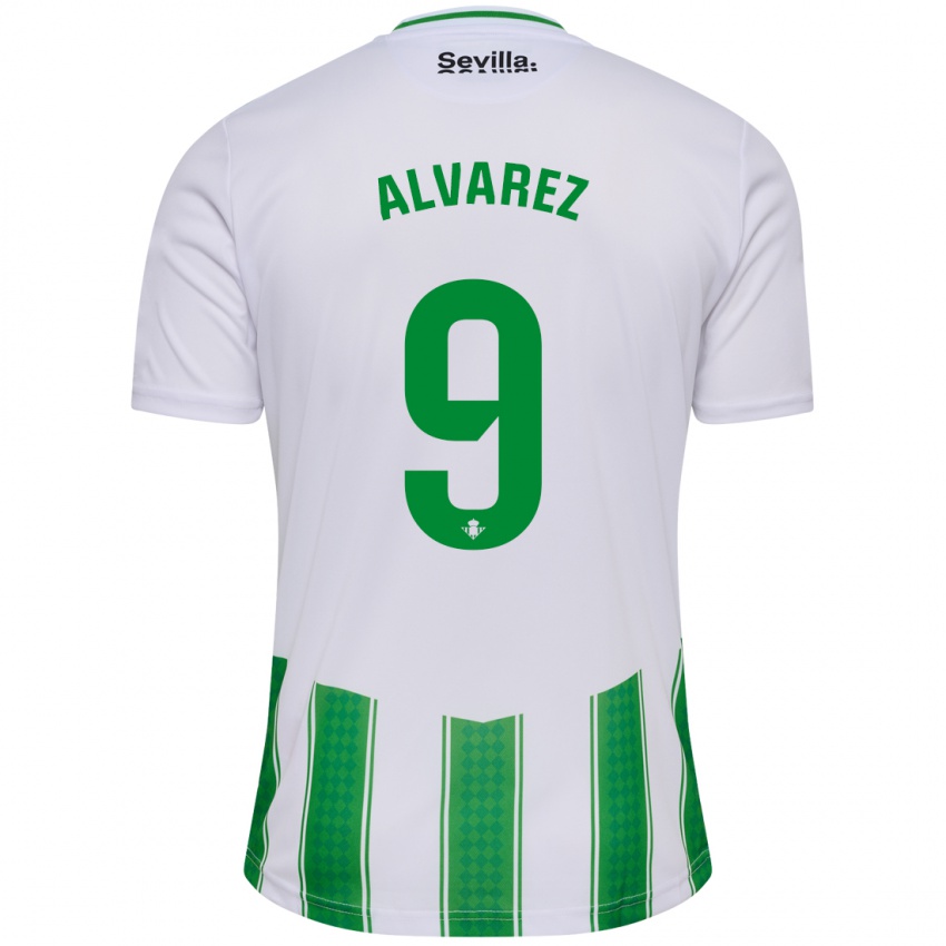 Mænd Carmen Álvarez Sánchez #9 Hvid Hjemmebane Spillertrøjer 2023/24 Trøje T-Shirt