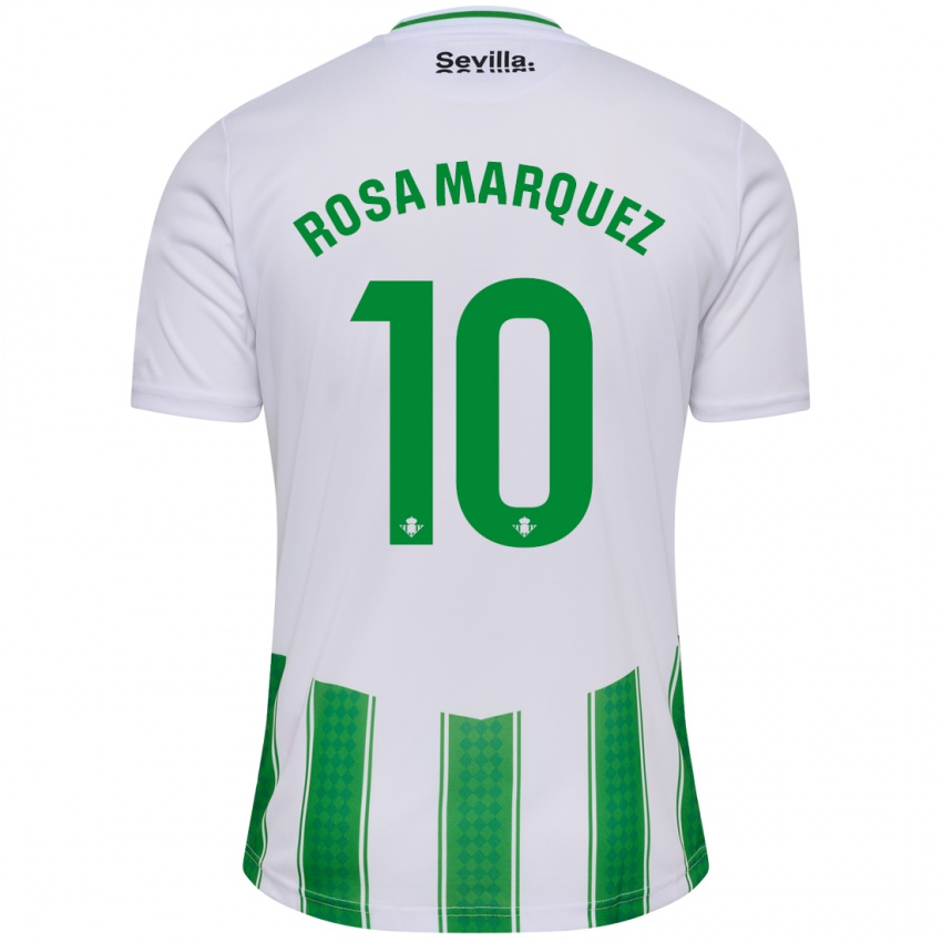 Mænd Rosa Márquez Baena #10 Hvid Hjemmebane Spillertrøjer 2023/24 Trøje T-Shirt