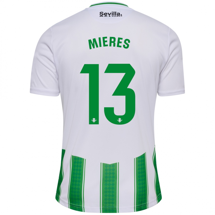 Mænd Malena Mieres García #13 Hvid Hjemmebane Spillertrøjer 2023/24 Trøje T-Shirt