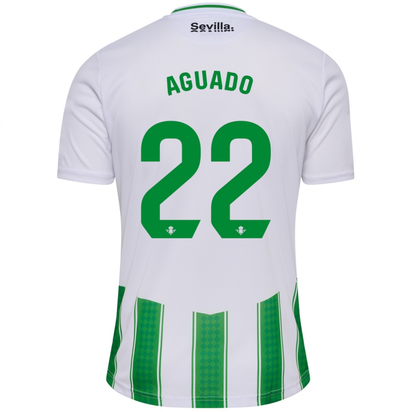 Mænd Julia Aguado Fernández #22 Hvid Hjemmebane Spillertrøjer 2023/24 Trøje T-Shirt