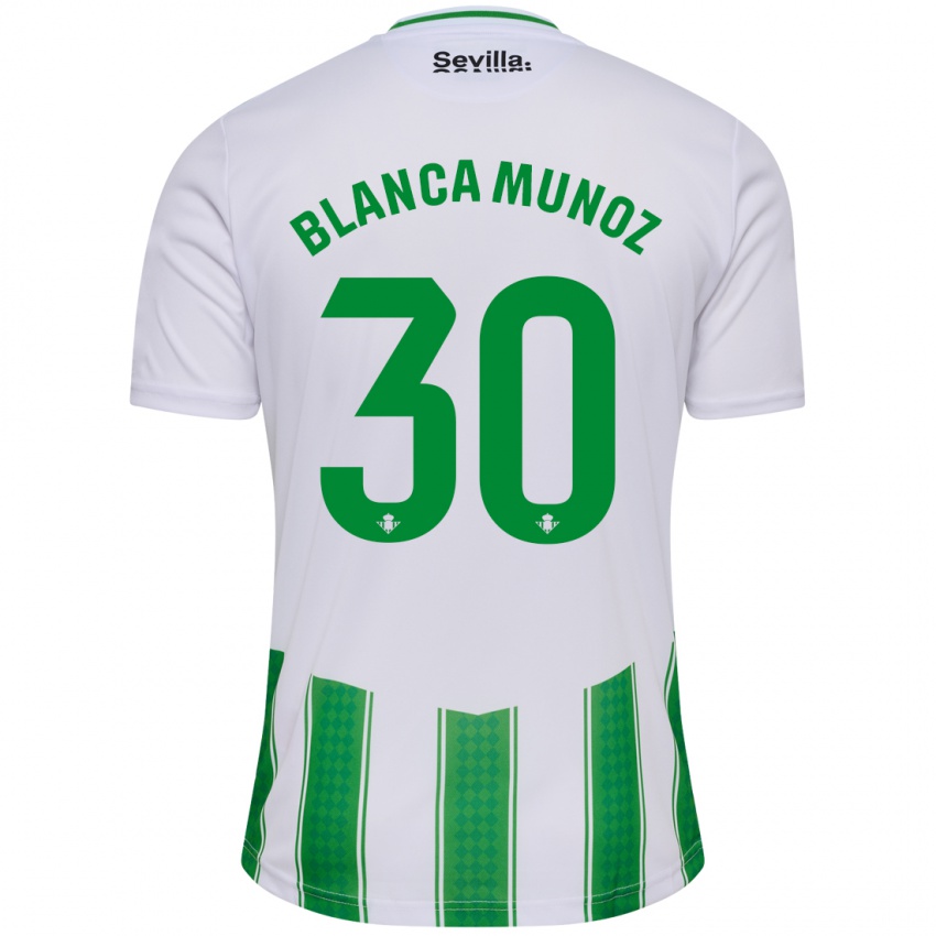 Mænd Blanca Muñoz #30 Hvid Hjemmebane Spillertrøjer 2023/24 Trøje T-Shirt