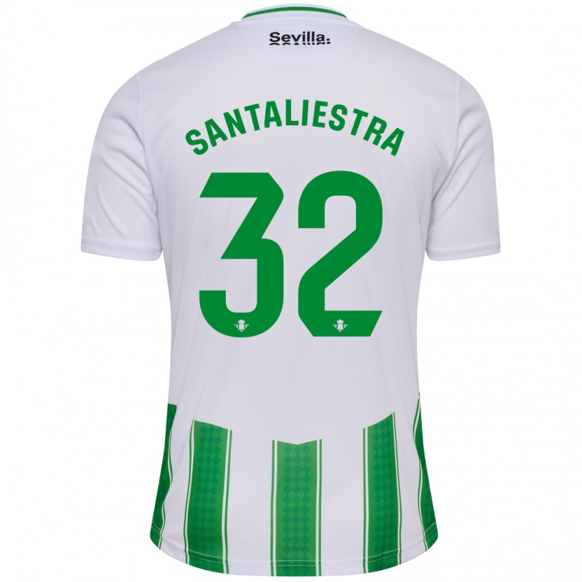 Mænd Carla Santaliestra #32 Hvid Hjemmebane Spillertrøjer 2023/24 Trøje T-Shirt