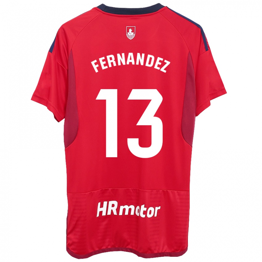 Mænd Aitor Fernández #13 Rød Hjemmebane Spillertrøjer 2023/24 Trøje T-Shirt