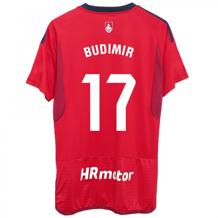 Mænd Ante Budimir #17 Rød Hjemmebane Spillertrøjer 2023/24 Trøje T-Shirt