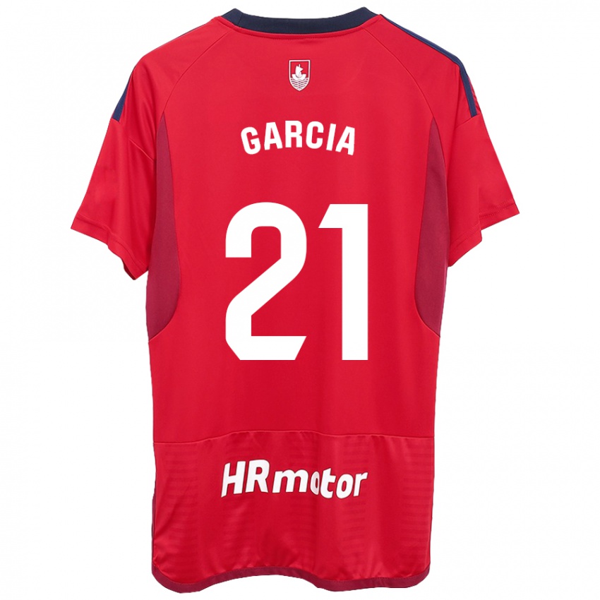 Mænd Jon García #21 Rød Hjemmebane Spillertrøjer 2023/24 Trøje T-Shirt