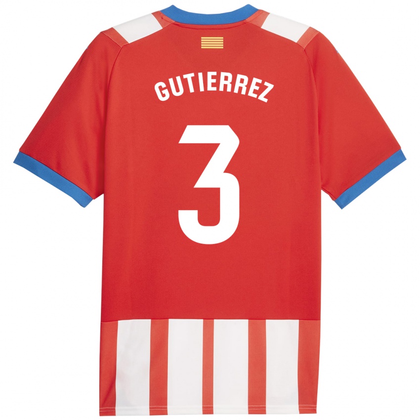 Mænd Miguel Gutierrez #3 Rød Hvid Hjemmebane Spillertrøjer 2023/24 Trøje T-Shirt
