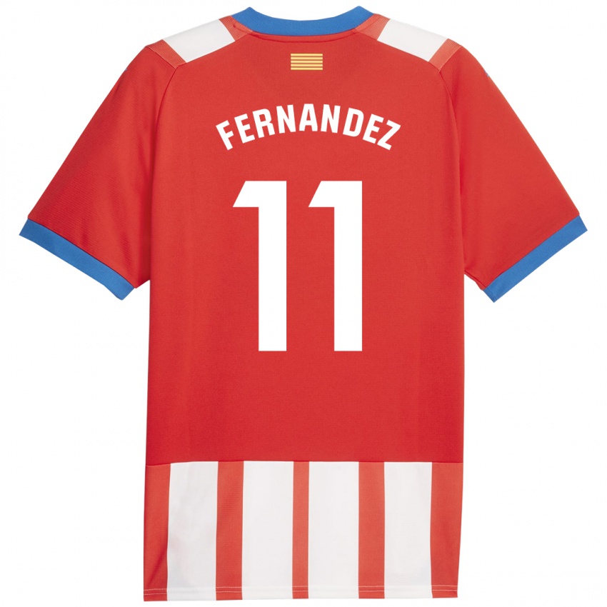 Mænd Valery Fernández #11 Rød Hvid Hjemmebane Spillertrøjer 2023/24 Trøje T-Shirt