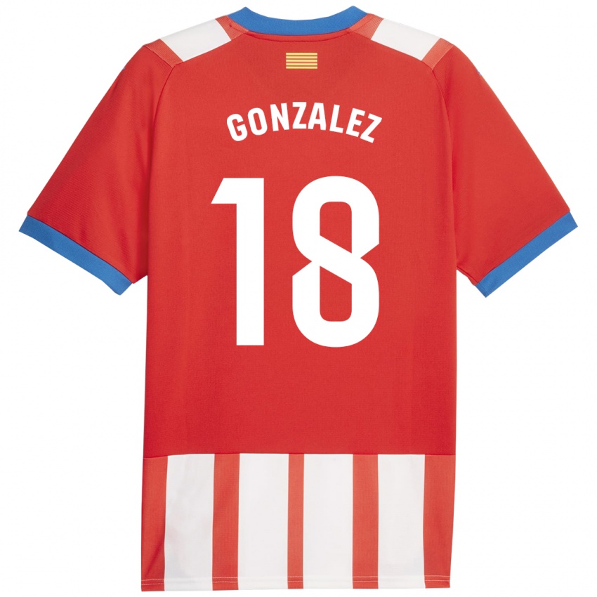 Mænd Gerard Gonzalez #18 Rød Hvid Hjemmebane Spillertrøjer 2023/24 Trøje T-Shirt