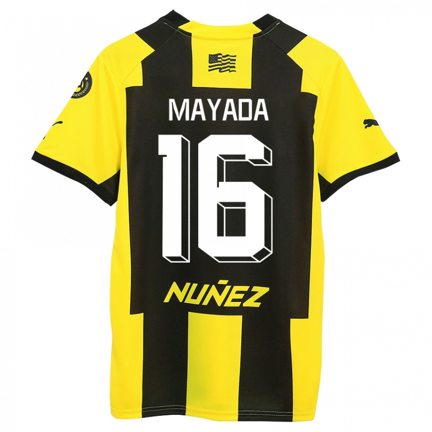 Mænd Camilo Mayada #16 Gul Sort Hjemmebane Spillertrøjer 2023/24 Trøje T-Shirt