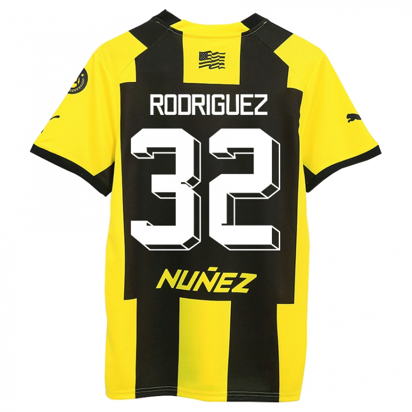Mænd Randall Rodríguez #32 Gul Sort Hjemmebane Spillertrøjer 2023/24 Trøje T-Shirt