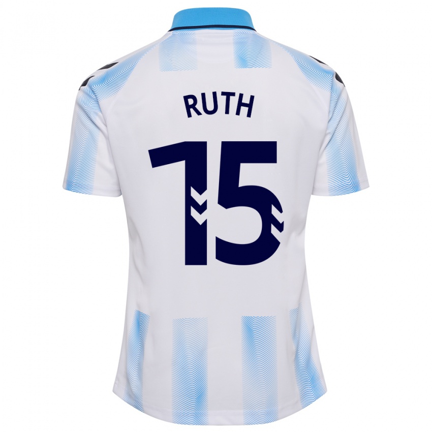 Mænd Ruth #15 Hvid Blå Hjemmebane Spillertrøjer 2023/24 Trøje T-Shirt