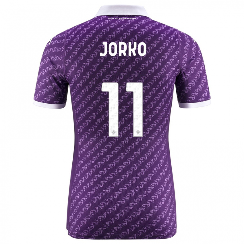Mænd Jonathan Ikone #11 Viol Hjemmebane Spillertrøjer 2023/24 Trøje T-Shirt