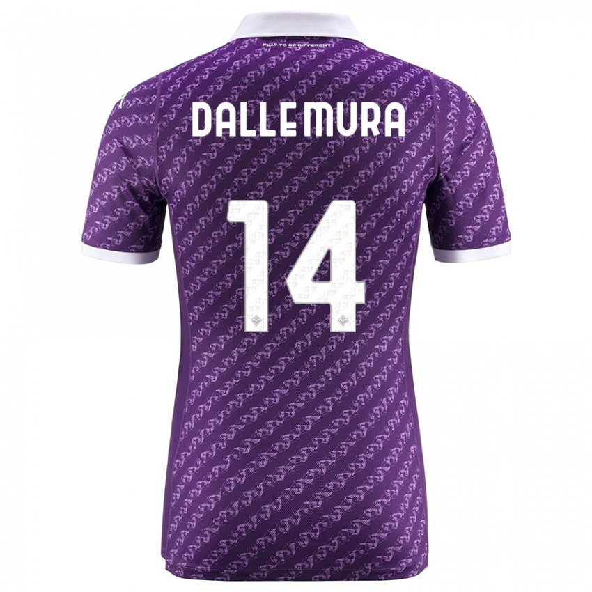 Mænd Christian Dalle Mura #14 Viol Hjemmebane Spillertrøjer 2023/24 Trøje T-Shirt