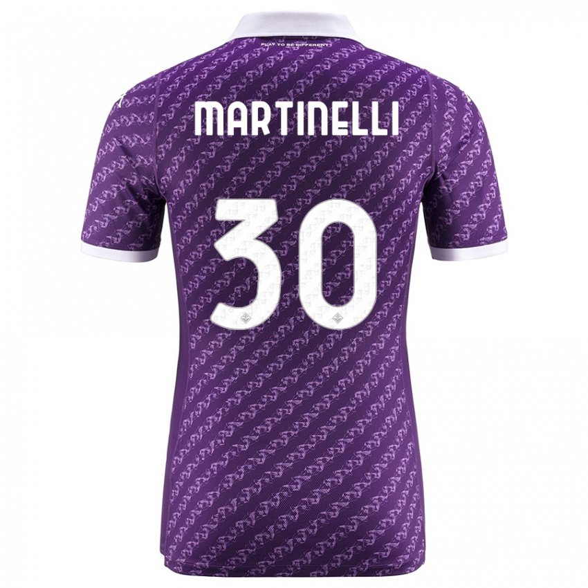 Mænd Tommaso Martinelli #30 Viol Hjemmebane Spillertrøjer 2023/24 Trøje T-Shirt
