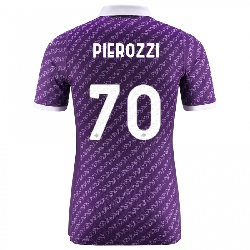 Mænd Niccolo Pierozzi #70 Viol Hjemmebane Spillertrøjer 2023/24 Trøje T-Shirt