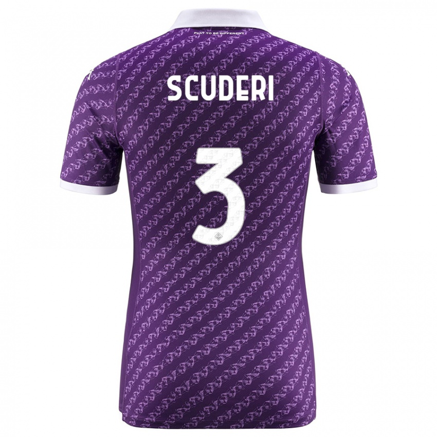 Mænd Giulio Scuderi #3 Viol Hjemmebane Spillertrøjer 2023/24 Trøje T-Shirt
