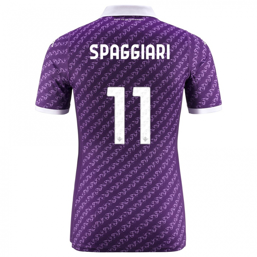 Mænd Riccardo Spaggiari #11 Viol Hjemmebane Spillertrøjer 2023/24 Trøje T-Shirt