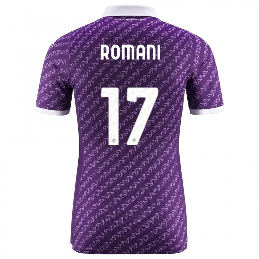 Mænd Lorenzo Romani #17 Viol Hjemmebane Spillertrøjer 2023/24 Trøje T-Shirt