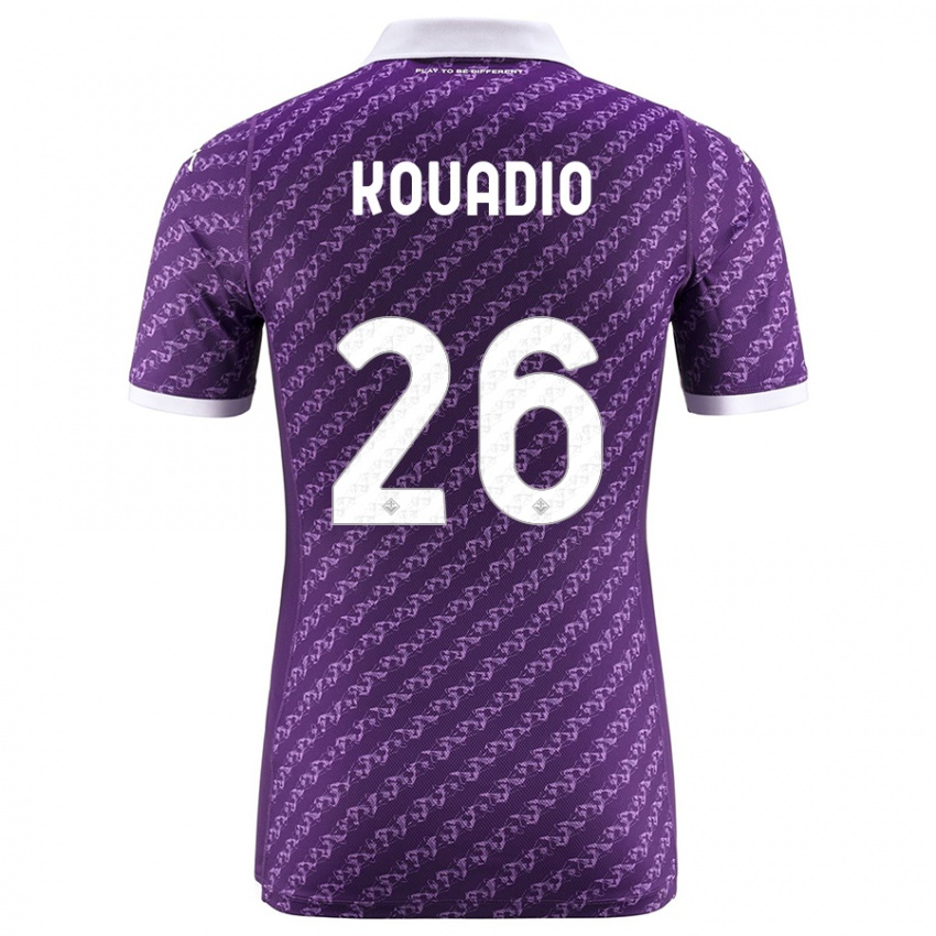 Mænd Eddy Kouadio #26 Viol Hjemmebane Spillertrøjer 2023/24 Trøje T-Shirt