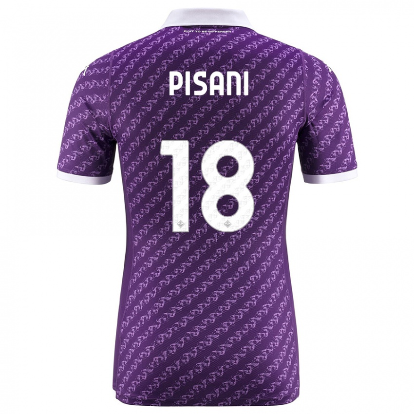 Mænd Diego Pisani #18 Viol Hjemmebane Spillertrøjer 2023/24 Trøje T-Shirt
