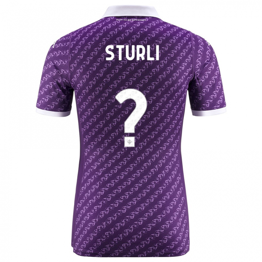 Mænd Edoardo Sturli #0 Viol Hjemmebane Spillertrøjer 2023/24 Trøje T-Shirt