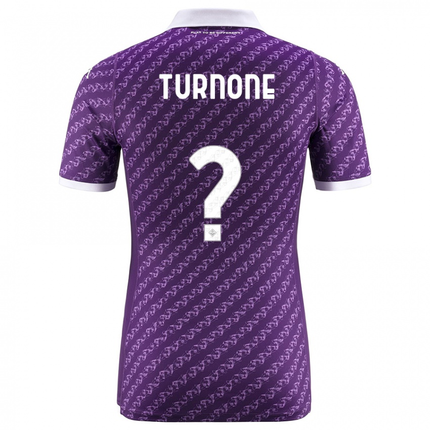 Mænd Niccolò Turnone #0 Viol Hjemmebane Spillertrøjer 2023/24 Trøje T-Shirt