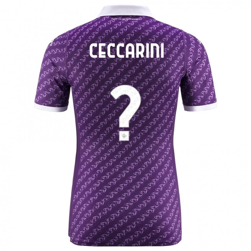 Mænd Mattia Ceccarini #0 Viol Hjemmebane Spillertrøjer 2023/24 Trøje T-Shirt