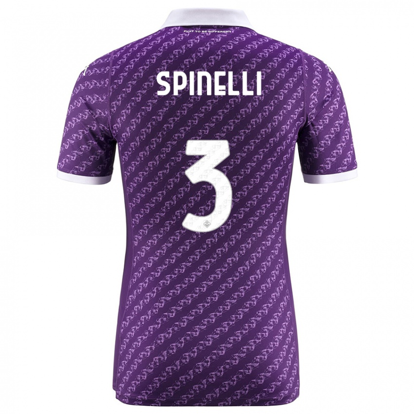Mænd Giorgia Spinelli #3 Viol Hjemmebane Spillertrøjer 2023/24 Trøje T-Shirt