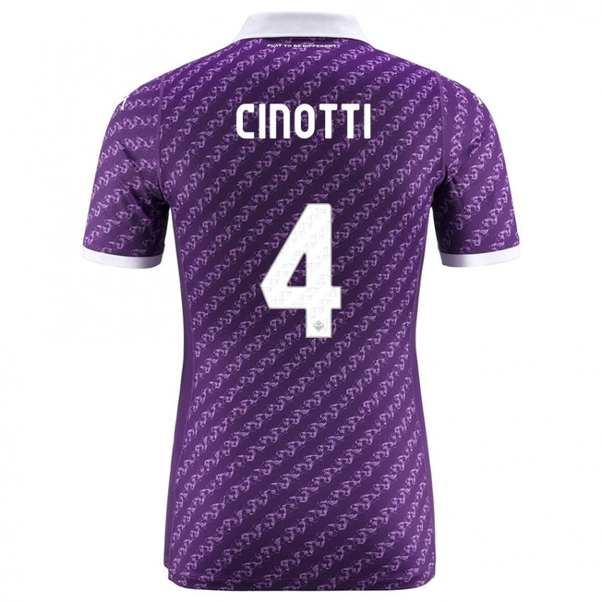 Mænd Norma Cinotti #4 Viol Hjemmebane Spillertrøjer 2023/24 Trøje T-Shirt