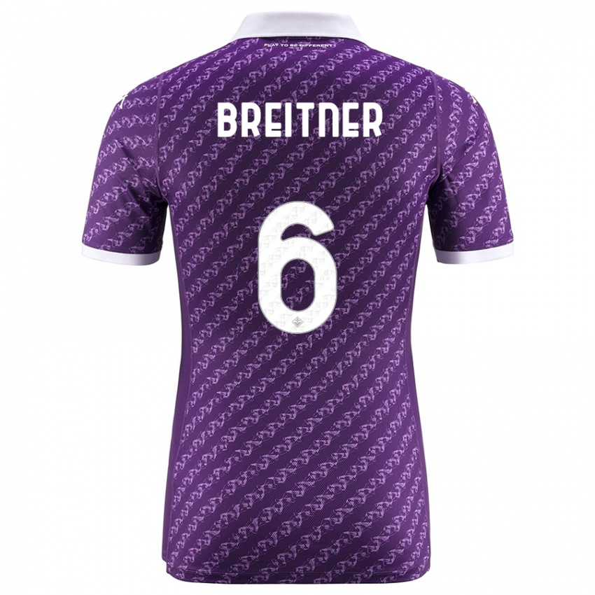 Mænd Stephanie Breitner #6 Viol Hjemmebane Spillertrøjer 2023/24 Trøje T-Shirt